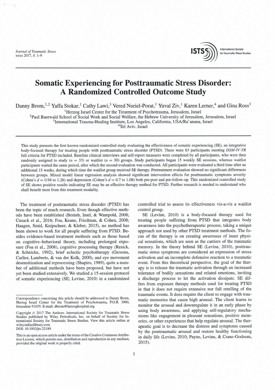 Journal of Traumatic Stress